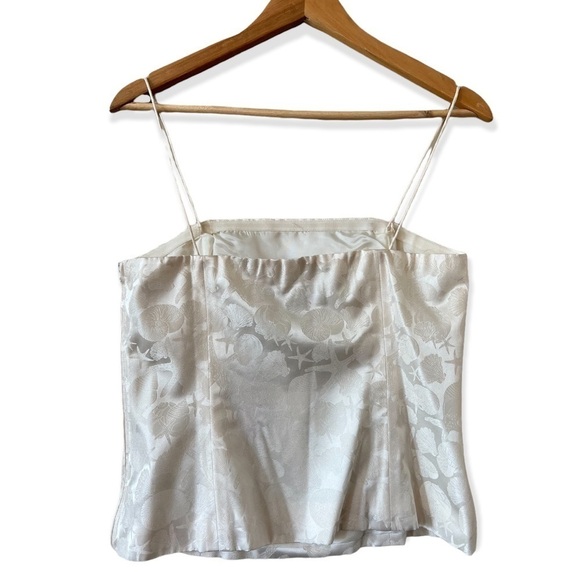 VINEYARD VINES Silk Tuckernuck Top Sea Shore Ivory Size 8 NEW - Picture 6 of 10